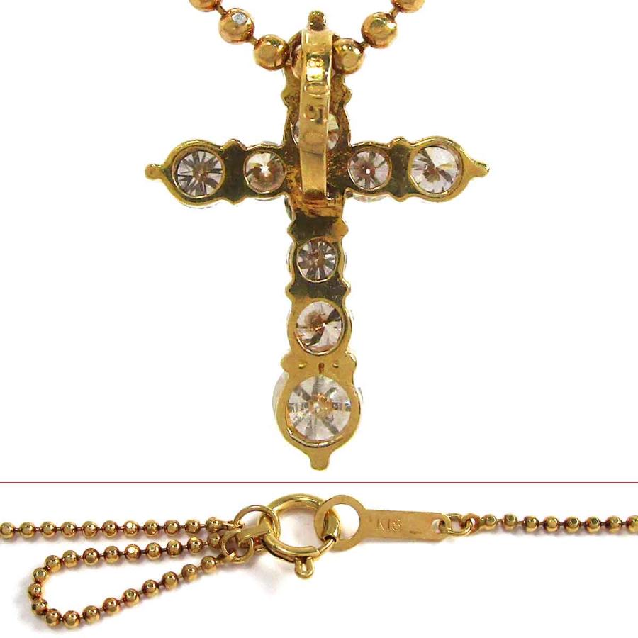 ノーブランド ネックレス ダイヤモンド/クロス K18 中古 グレード