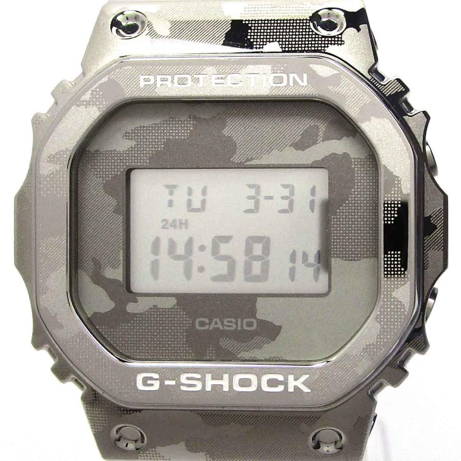 新品未使用　CASIO　G-SHOCK　GM-5600SCM メタル カシオ G-SHOCK GM-5600SCM 5600系 クリア カモフラ メタルベゼル 中古