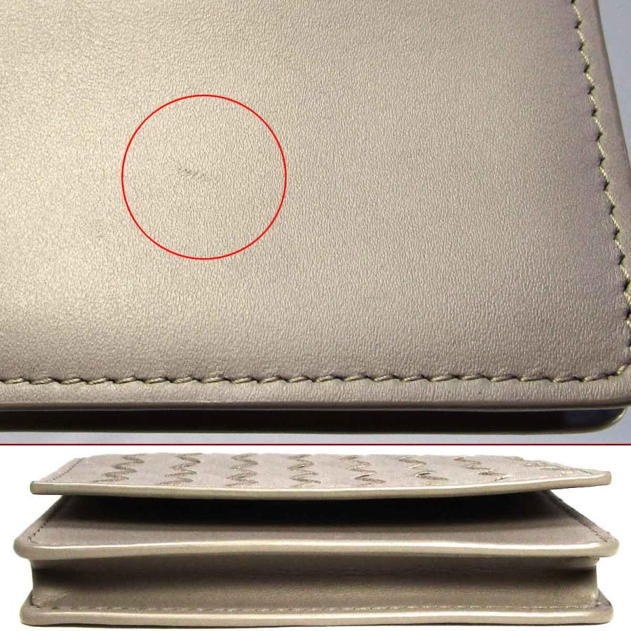 ボッテガヴェネタ 名刺入れ イントレチャート カードケース グレー系