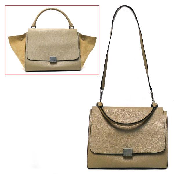セリーヌ CELINE 169543 ハンド&ショルダー トラペーズ グレー 