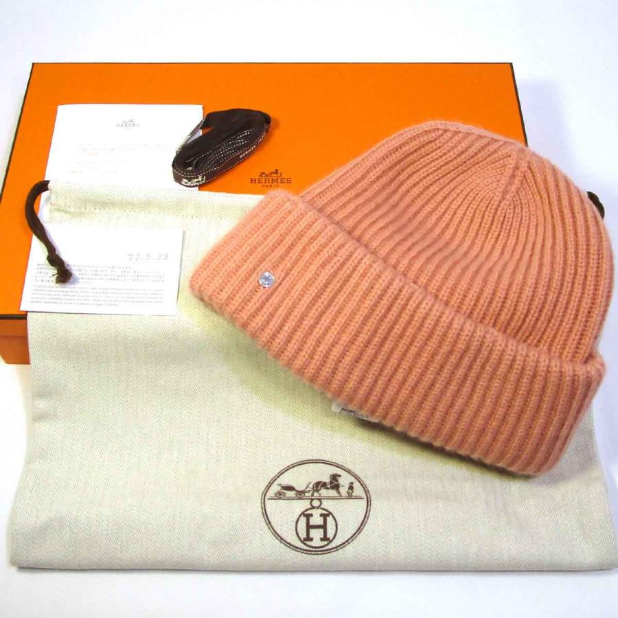 ❤未使用品❤セリエボタンつきニット帽 ベージュｘSV金具 エルメス Ｓサイズ ❤未使用品❤セリエボタンつきニット帽 ベージュxSV金具 エルメス S