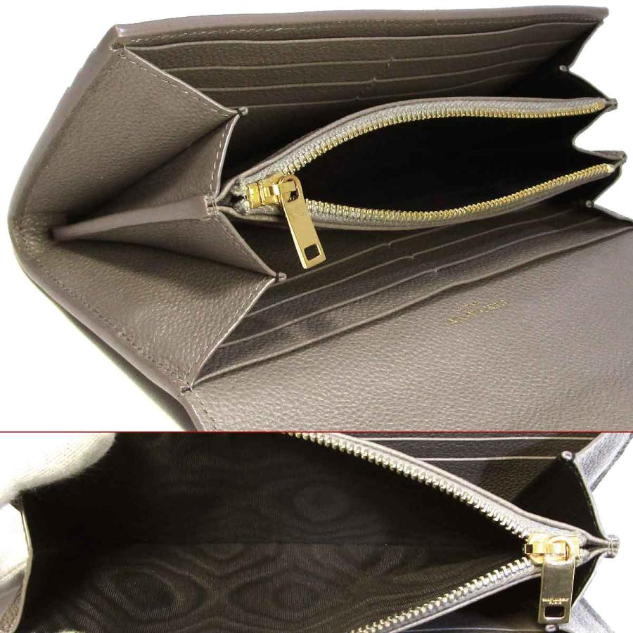 ●【美品】YSL サンローラン 二つ折り長財布 ベージュ CFP411567 ○【美品】YSL サンローラン 二つ折り長財布 ベージュ CFP411567