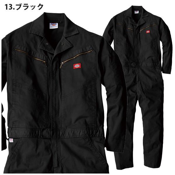 Dickies D-726 ディッキーズ長袖ストレッチツイルツナギ 刺繍 Dickies D-726 ディッキーズ長袖ストレッチツイルツナギ 刺繍