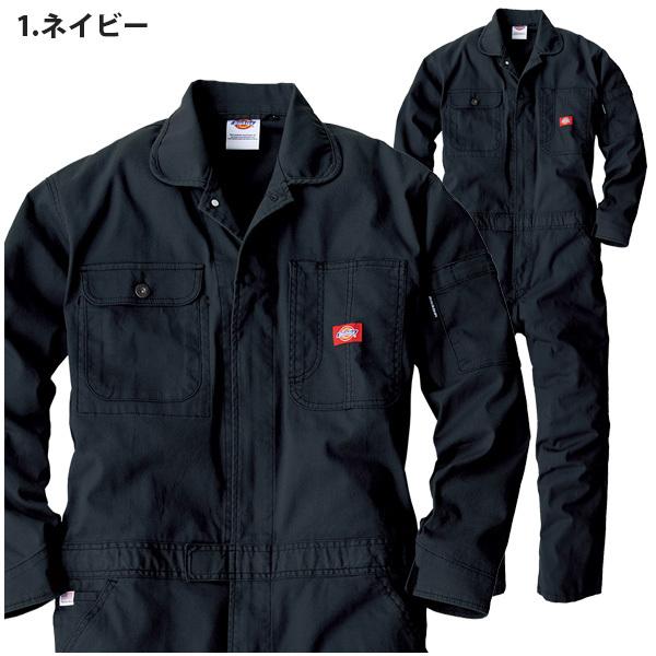 D-736 Dickies ディッキーズ長袖ストレッチオックスツナギ 刺繍プリントも承ります SALEセール｜sanyo-apparel｜02