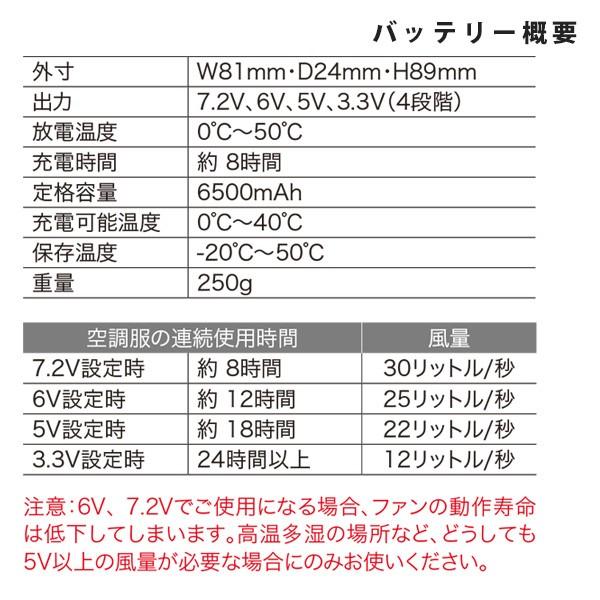 自重堂 87020 空調服フルセット8時間対応 長袖ブルゾン 綿100% 4L 5L 黒×赤ファン SALEセール|sanyo-apparel|10