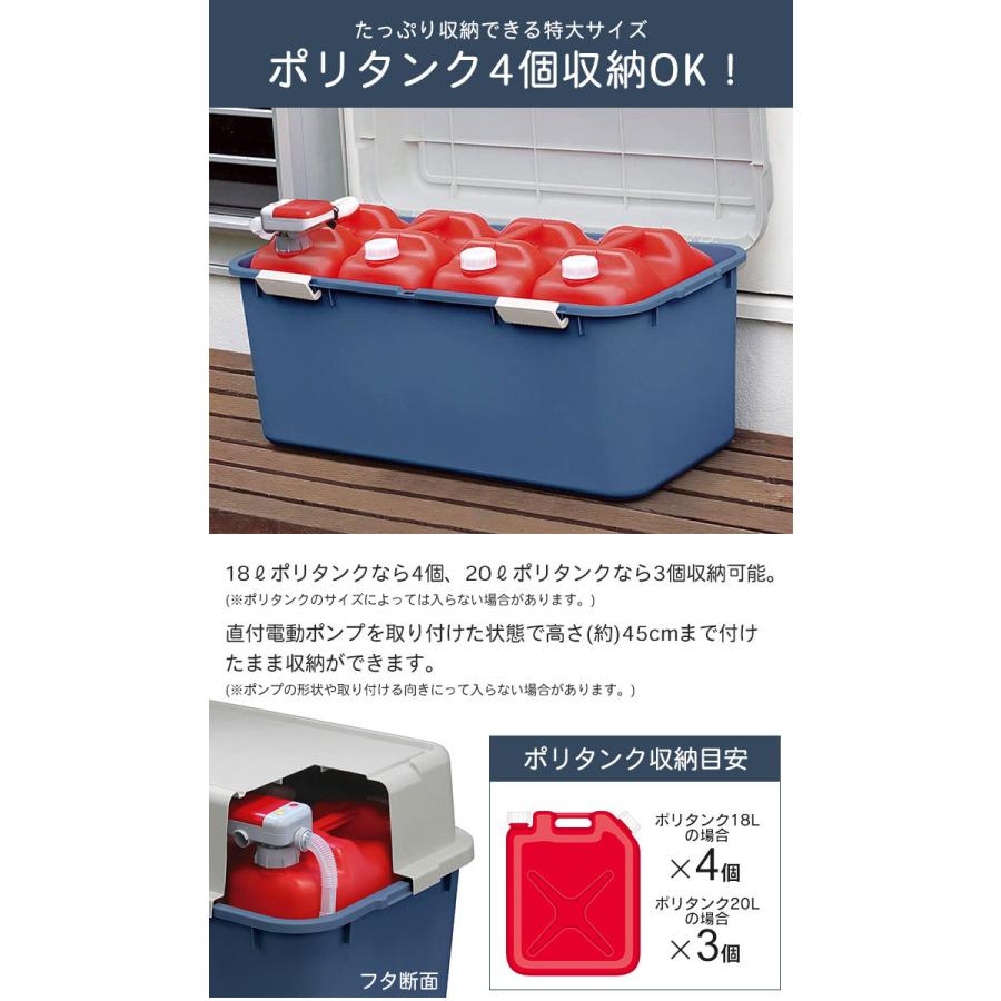 収納庫 灯油タンク 収納 幅86cm 奥行44 3cm 高さ48 5cm 大容量 101l 屋外収納 収納ボックス フタ付き プラスチック コンテナ 鍵穴付 ベランダ収納 訳あり M5 Mgkka さんじょうインテリア 通販 Yahoo ショッピング