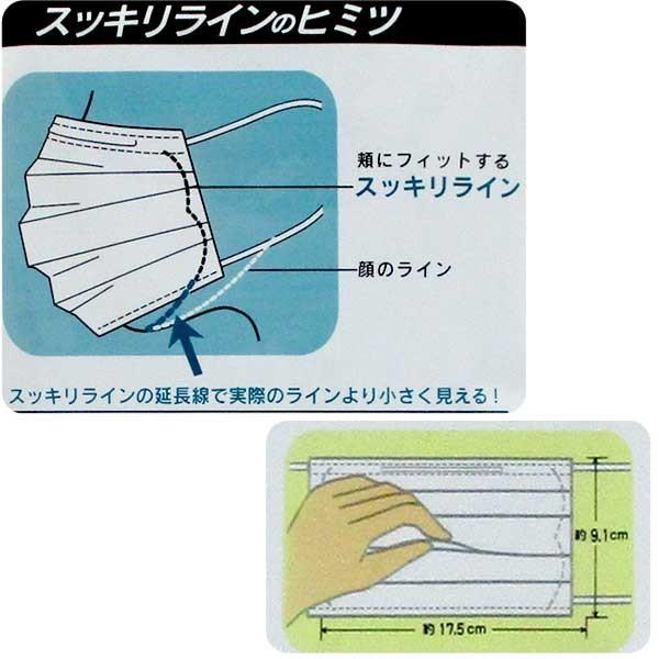 協和紙工 見た目スッキリカラーマスク 男女兼用サイズ ホワイト 5枚 10
