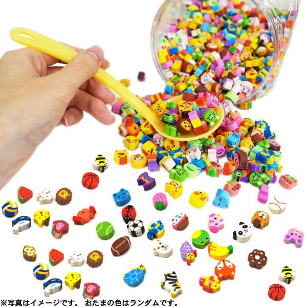 ボトル入り消しゴムすくい 袋・おたま・消しゴム約1.5kgセット