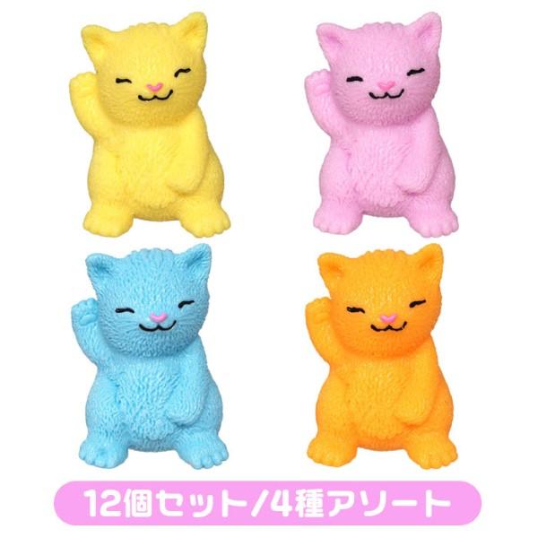 光る ピカピカ ネコちゃん 12個セット sy5101 お祭り 景品 おもちゃ 夏