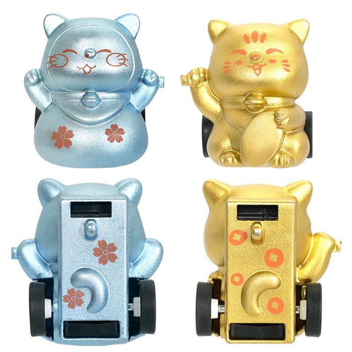 メタリック風 ミニ プルバック まねき猫 25個セット sy5449 夏祭り