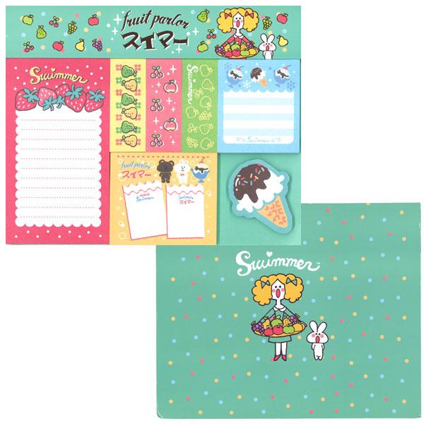 SWIMMER（スイマー） フルーツパーラーふせんセット ゆうパケット可 夏