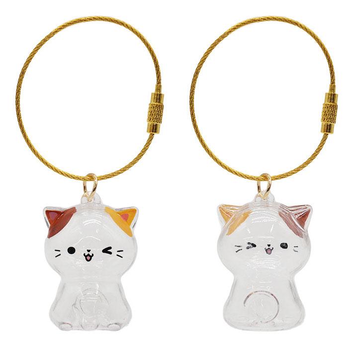 にゃんこのタイムカプセル 10個セット 猫 毛 キーホルダー ストラップ