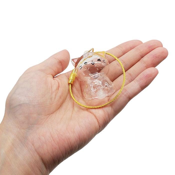 にゃんこのタイムカプセル 10個セット 猫 毛 キーホルダー ストラップ