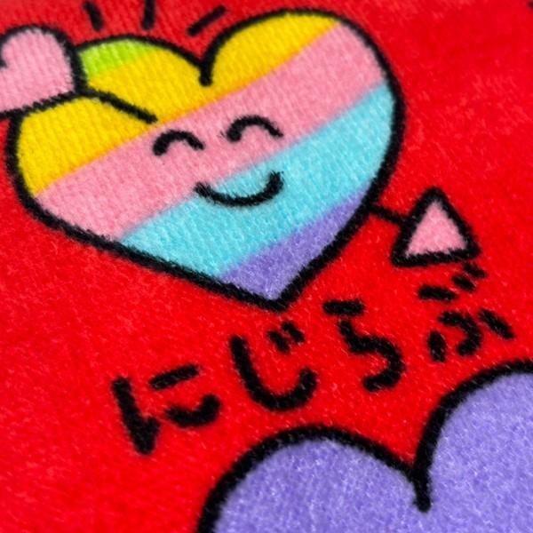 キャラクタータオル フリース素材 おえかきさん フェイスタオル 綿100% ヘッダー付き 34×75cm 2点まで