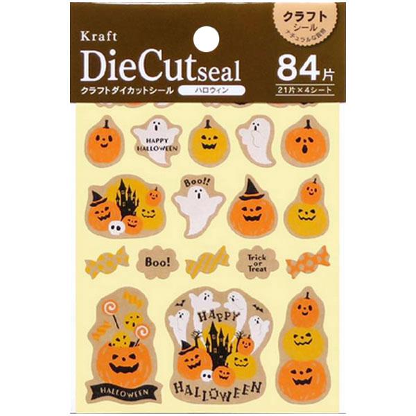 協和紙工 クラフトダイカットシール ハロウィン 84片 ゆうパケット可