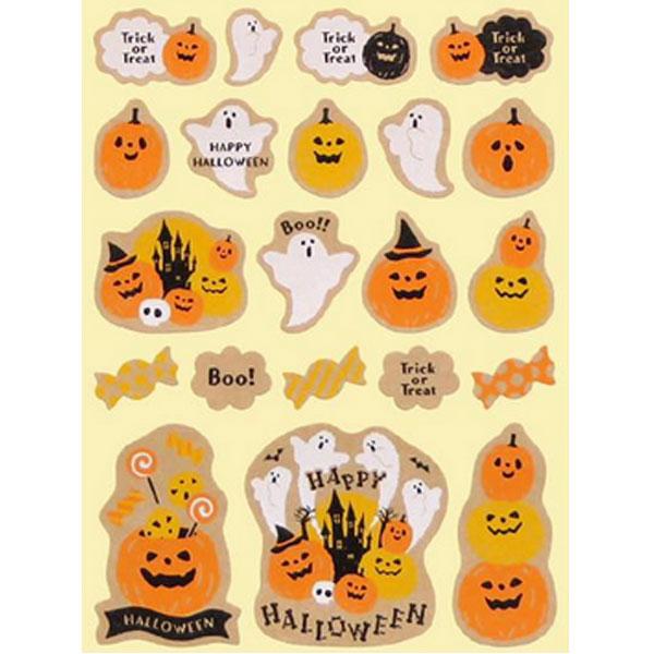 協和紙工 クラフトダイカットシール ハロウィン 84片 ゆうパケット可