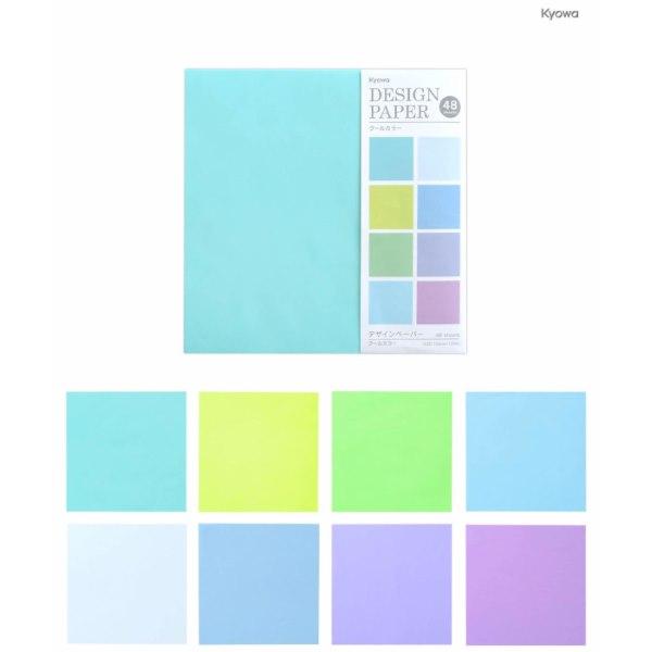協和紙工 デザインペーパー クールカラー 48枚 ゆうパケット可