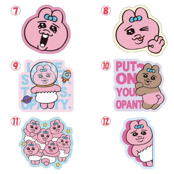 8-8「うさぎのサンキャッチャー」」8-9「ロックンロールちゃん ミニ」お纏め おぱんちゅうさぎ ダイカットステッカーミニ ゆうパケット可