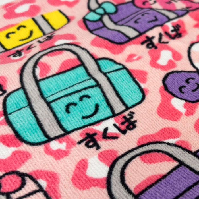 おえかきさん フェイスタオル ヘッダー付き 34×75cm ゆうパケット可 夏