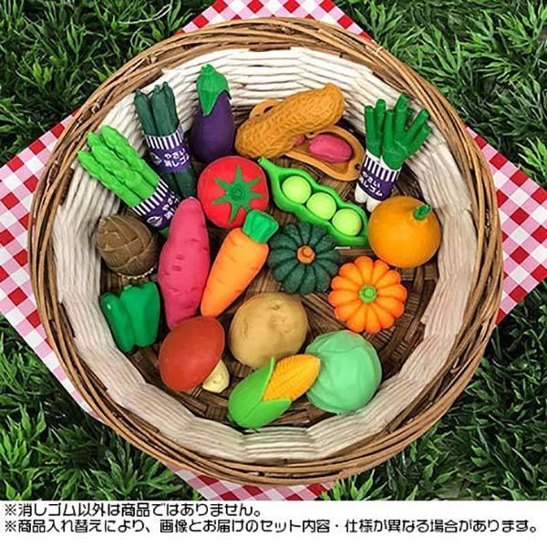 ■ 昭和レトロ 野菜の消しゴムをセットで ■ イワコー おもしろ消しゴム やさい（vegetable）60個セット 夏祭り