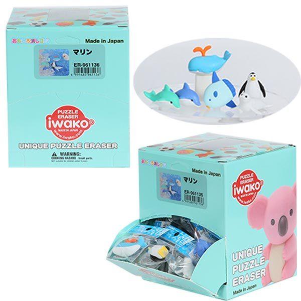 イワコー おもしろ消しゴム マリン（Sea Animal）60個セット