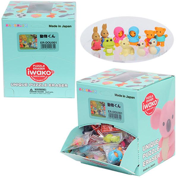 イワコー おもしろ消しゴム 動物くん（Teddy Bear） 60個セット 爆買
