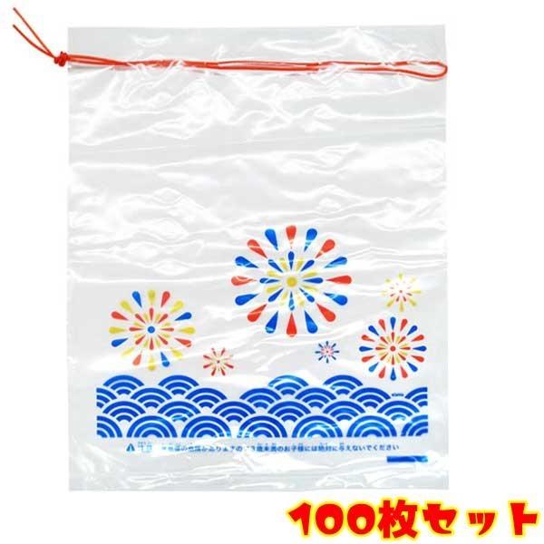 金魚袋 花火柄 100枚セット の商品画像