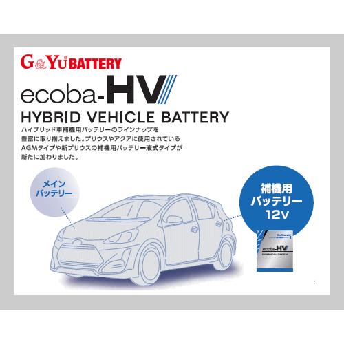 G&Yu ecoba-HV HV-L1（エコバ ハイブリッド）ハイブリッド車補機用バッテリー プリウス.C-HR（ハイブリッド車）に最適！｜sanyodream｜02