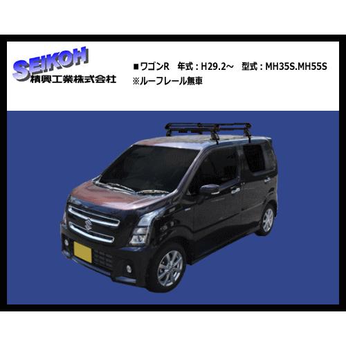 ルーフキャリア ワゴンr Mh35s Mh55s ルーフレール無車 4本脚 機能性とコストを両立したブラックモデル仕様 Pe22c3 Wagon R サンヨードリームyahoo 店 通販 Yahoo ショッピング
