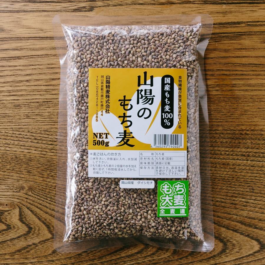 送料無料メール便 もち麦 500ｇ 国内産 岡山県産 ダイシモチ 食物繊維bグルカンが豊富 ポリフェノール 01 005 大麦専門店 山陽精麦 通販 Yahoo ショッピング