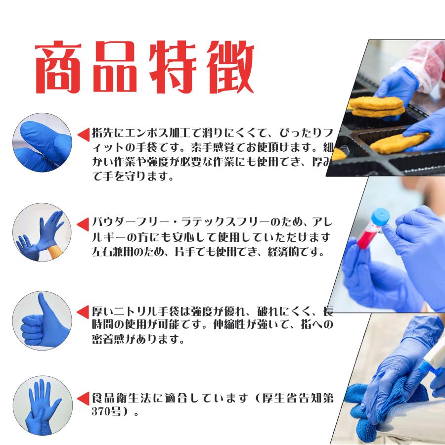 3,000枚】ニトリル手袋 青 ブルー 使い捨て 粉なし パウダーフリー