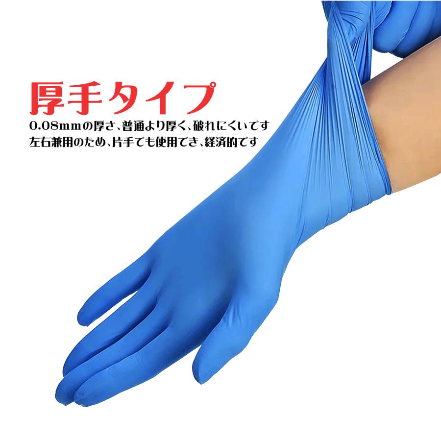 SANYU 【1,000枚】ニトリル手袋 青 ブルー 使い捨て 粉なし パウダー