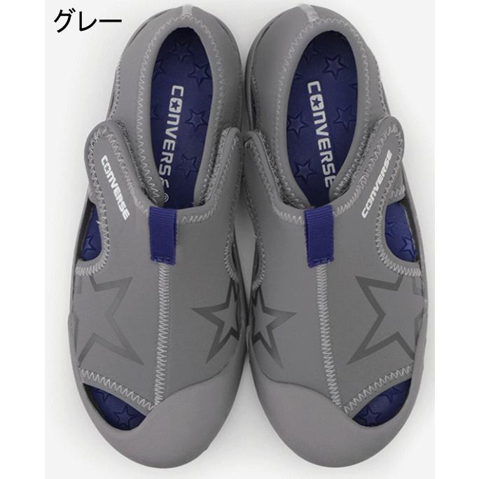 コンバース ジュニア キッズ サンダル アクア ウォーター シューズ CVST SD 子供靴 KIDS CVSTAR SANDAL キッズ CVスター ブラック ピンク グレー｜sanyuukutu｜04