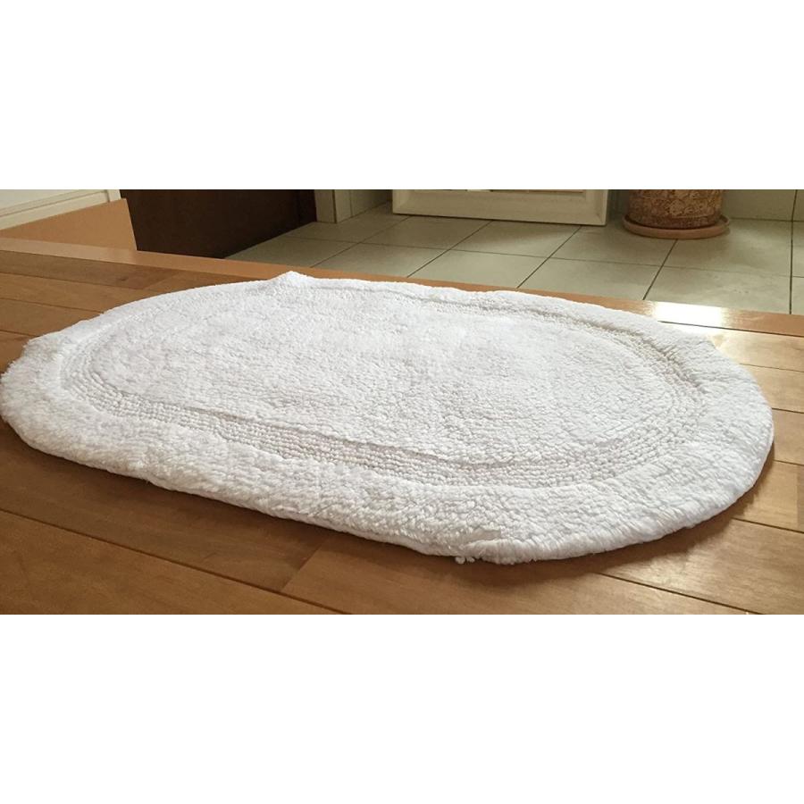 玄関マット 楕円形 天然素材 コットン 綿100 白 40 60 Saoshop 通販 Yahoo ショッピング