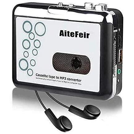 AiteFeir カセットプレーヤー カセットテープ USB変換プレーヤー カセットテープデジタル化 MP3コンバーター カセットテープの音源をMP CDラジカセ