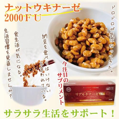 リアルキナーゼEX 180粒」 ナットウキナーゼ 納豆 ナットウ 納豆