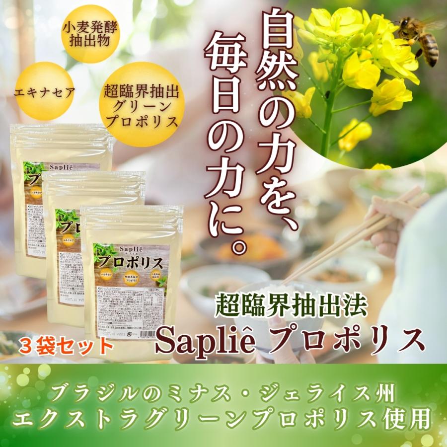 サプリエ プロポリス 210粒×3袋セット」 送料無料 超臨界 抽出