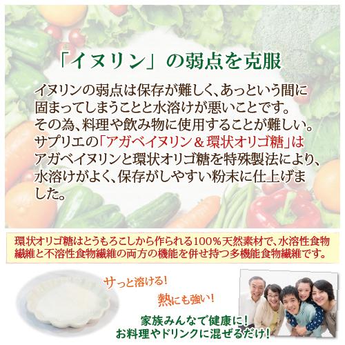 アガベイヌリン 環状オリゴ糖 500ｇ サラサラで水にサッと溶ける顆粒タイプ おすすめ オリゴ糖と相性良し サプリエ 自然食品 サプリメント 通販 Yahoo ショッピング