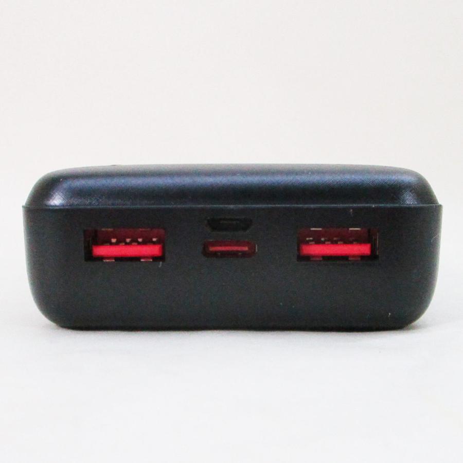 モバイルバッテリー 20000mAh PD対応 PSEマーク有 ラソス ブラック L