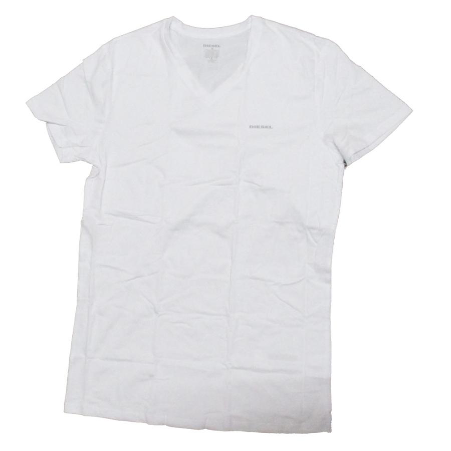 Tシャツ 3枚セット メンズ Vネック ホワイト Ｓサイズ DIESEL ディーゼル SPDM/AALW 3PK/8264｜saponintaiga｜02