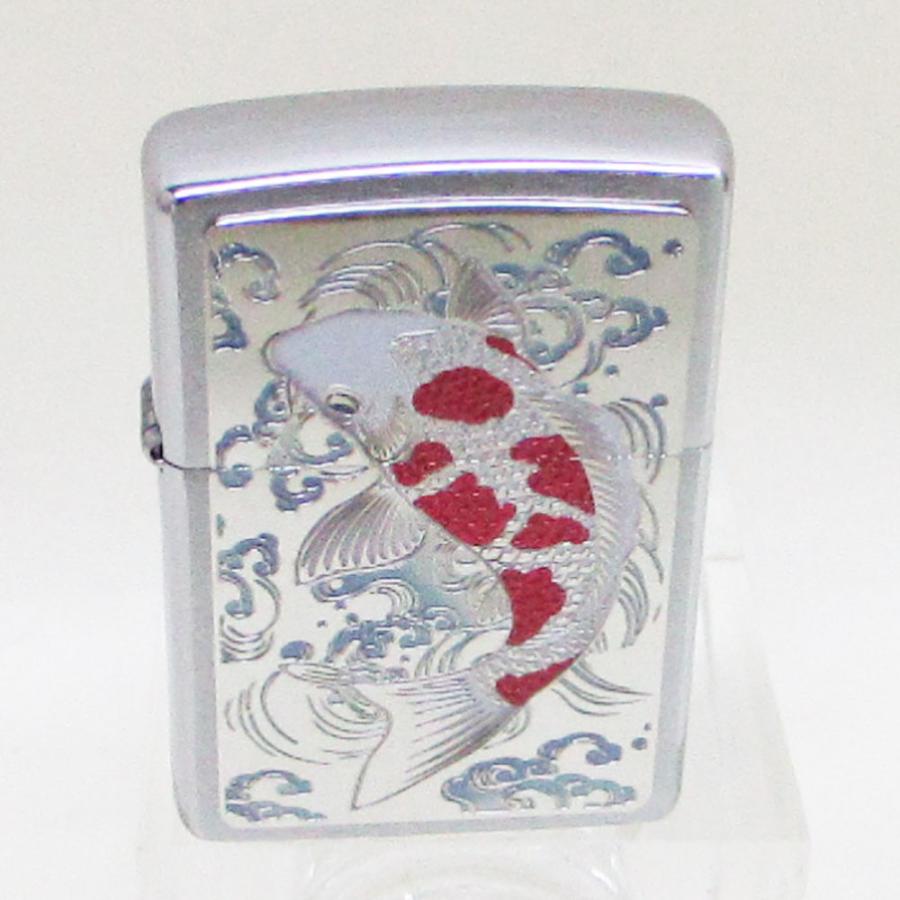 ジッポー オイルライター USA Zippo 和柄シリーズ 昇り鯉 CP-KC/送料無料メール便 ポイント消化_2