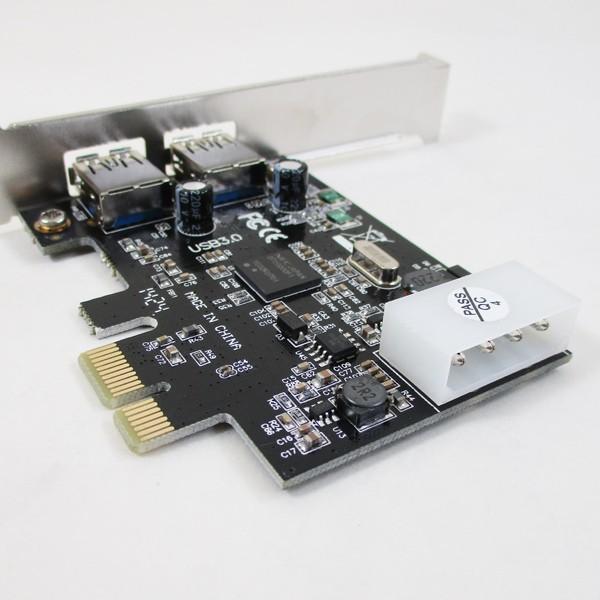 USB3.0 PCI-E 増設カード 2ポート ロープロ金具 変換名人4573286591211