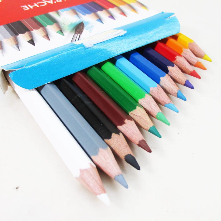 CARAN d'ACHE（カランダッシュ） 色鉛筆 水性 スイスカラー 12色 紙箱