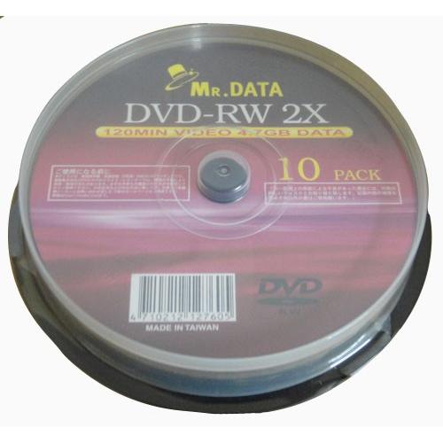 DVD-RW 4.7GB 2倍速 10枚  アナログ録画・データ用  MRDATA  DVD-RW47 2X 10PS/7605ｘ１個/送料無料メール便 ポイント消化｜saponintaiga｜02