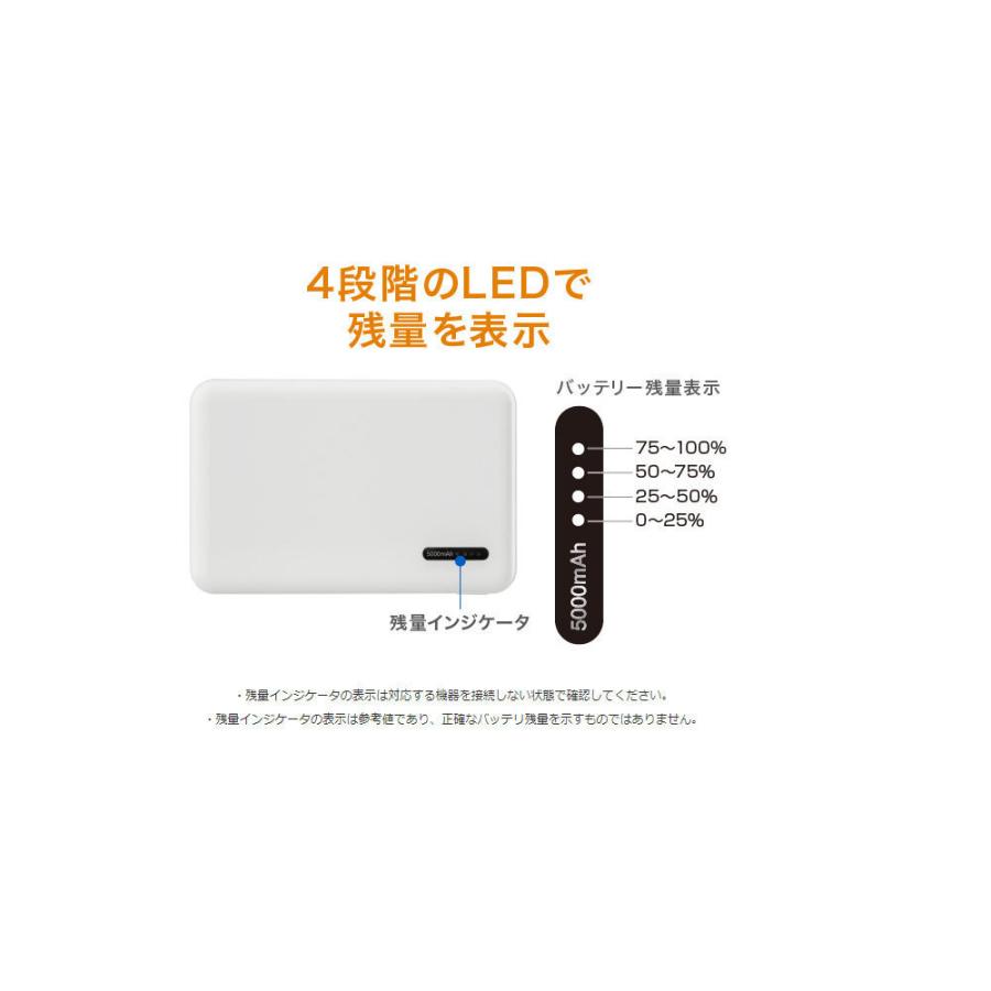 モバイルバッテリー 5000mA モバイル充電器 PSE適合 グリーンハウス GH-BTN50-BK/7328/送料無料メール便 ポイント消化｜saponintaiga｜09