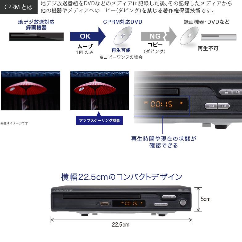 DVDプレーヤー USBメモリー対応 HDMI対応 HDMIケーブル付き グリーンハウス GH-DVP1J-BK/5706｜saponintaiga｜06