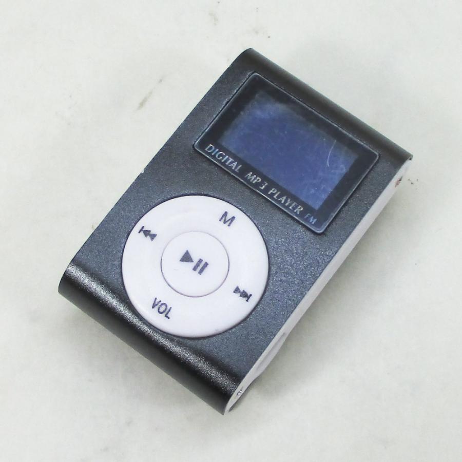 mp3プレーヤー MP3プレーヤー アルミ LCDスクリーン付き クリップ microSD式 MP3