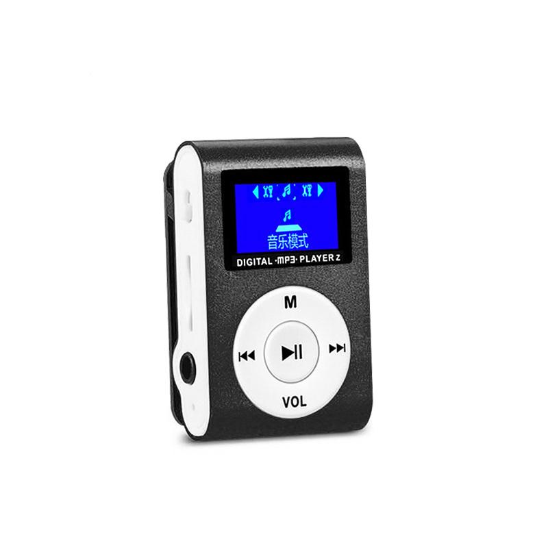 MP3プレーヤー アルミ LCDスクリーン付き クリップ microSD式 MP3