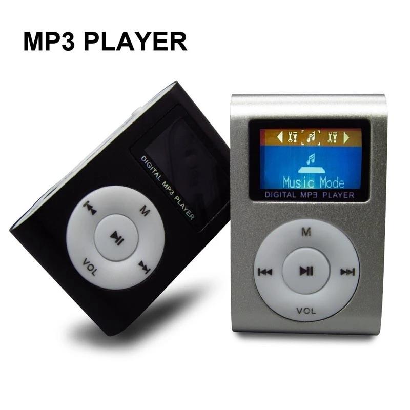 MP3プレーヤー アルミ LCDスクリーン付き クリップ microSD式 MP3