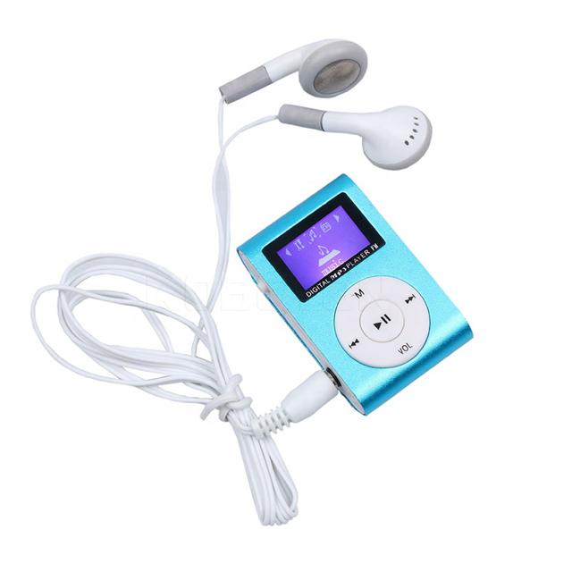 MP3プレーヤー アルミ LCDスクリーン付き クリップ microSD式 MP3 